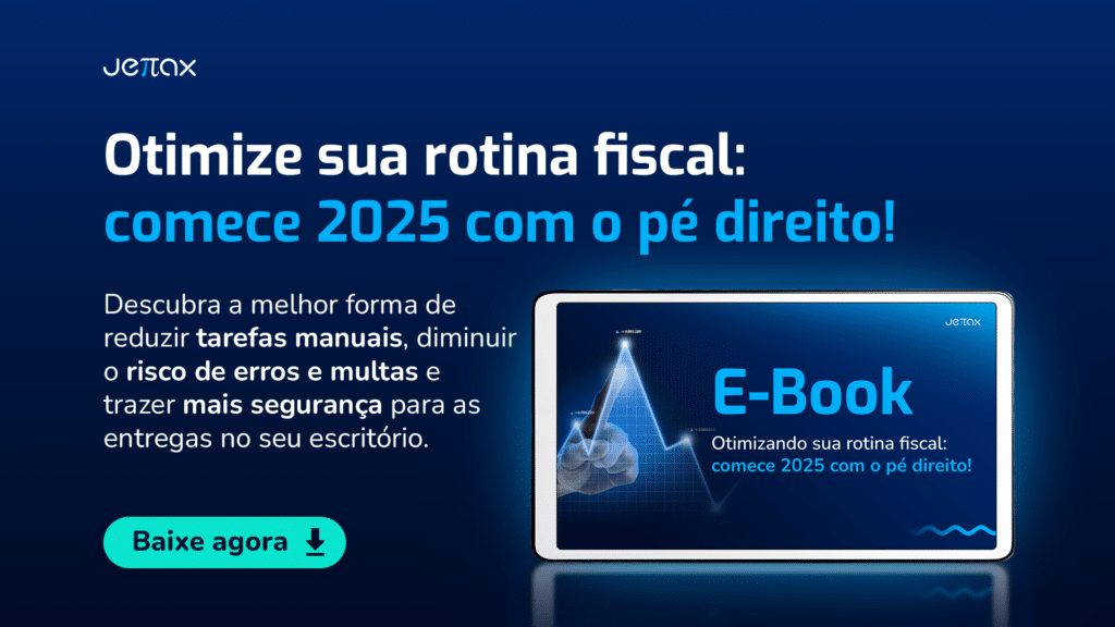 Banner de artigo sobre e-book para otimizar a rotina fiscal