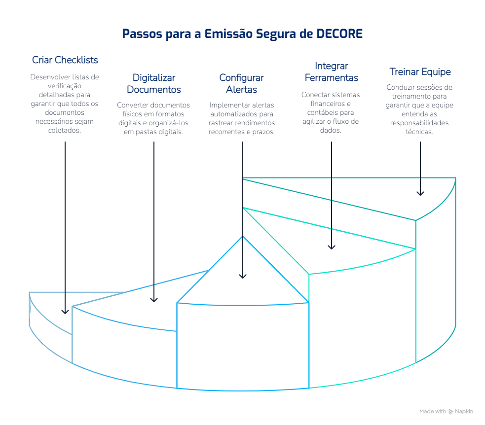 Infográfico sobre estrutura contábil para facilitar emissão de DECORE