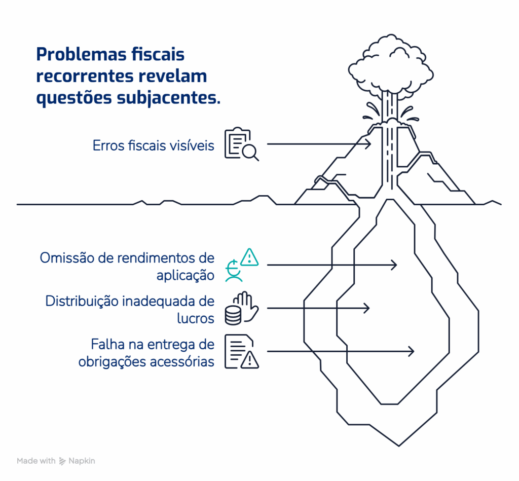 Infográfico sobre erros fiscais recorrentes e como evitá-los