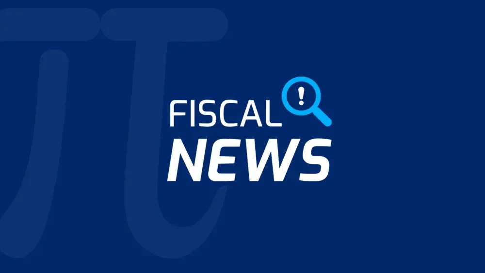 Banner Fiscal News em fundo azul com identidade visual da Jettax